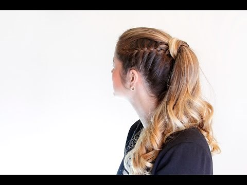 Trenzas francesas con cola de caballo