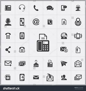 Fax Icon Contact Us Icons Universal Stock Vector (Royalty Free) 523106368 | Shutterstock