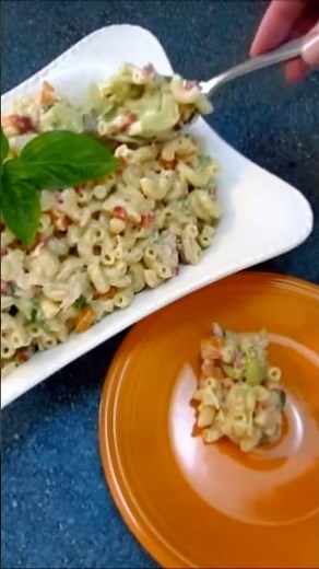 VEGGIE TUNA MACARONI SALAD 😘 Easy Recipe 😍 #food #cooking #pasta #salad #recipe #tutorial