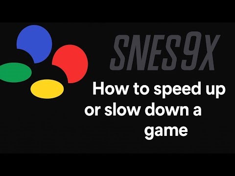 SNES9X How to speed up or slow down a game