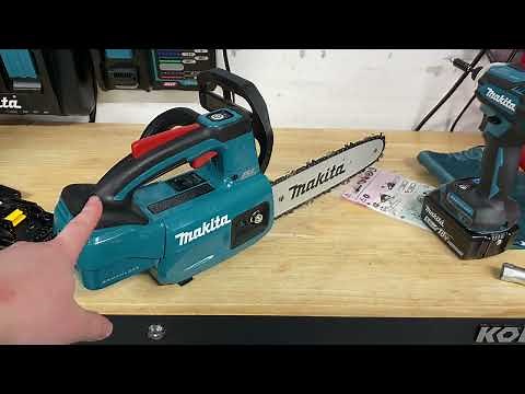Makita XCU06 LXT 18v Top Handle Chainsaw Unboxing and Setup