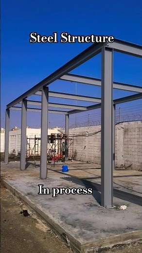 Installation process of factory steel structure columns and beams projects