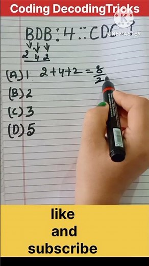 Coding Decoding Question |Reasoning Tricks#codingdecodingtricks#reasoningtricks