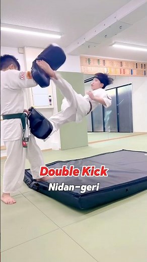 Double Kick - 二段蹴り #大谷道場 #空手 #kyokushin #karate #martialarts #karatekid #doublekick #sports #shorts