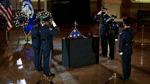 Slain Capitol officer lies in honor at US Capitol