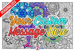 Make Your Own Custom Giant Coloring Poster - Great for Hospitals, at Work, Medical Offices, Awareness, School, and Team Building [3 Sizes] - Etsy