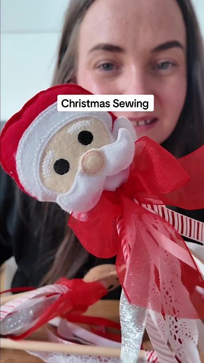 Christmas wands, IG twins.plus.three 🎅🏼 #twinsplusthree #momof5 #momlife #christmas #christmascrafts #christmascrafts #diychristmas #craftymoms #diymom #craftymom #sewing #sewingtiktok #sewingskills #diy #christmastiktok #wand #sewingforyoupage #machineembroidery