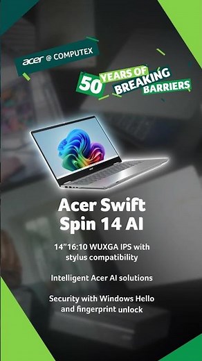 Acer Swift Air 14 & Acer Swift Spin 14 AI | Computex 2026 | Acer