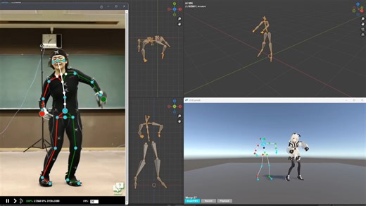 Blender AI 动作捕捉插件，支持UE和Unity，连接1080P摄像头，本地计算机运行，10亿参数模型，8GB 显存实时处理。支持实时捕捉和视频上传