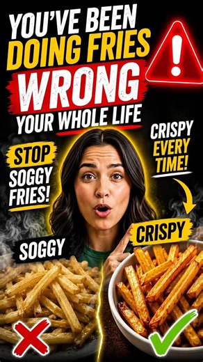 You've been doing soggy reheated fries wrong your whole life#foodhacks #frenchfrieshack