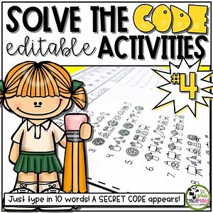 Spelling Activities for Any List of Words Solve The Code 10 Words #4