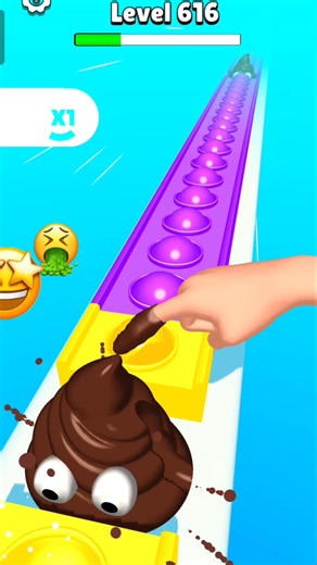 Low to Fast Happy Pop Run Level - 616 #gaming #shortsfeed #shorts #ytshorts