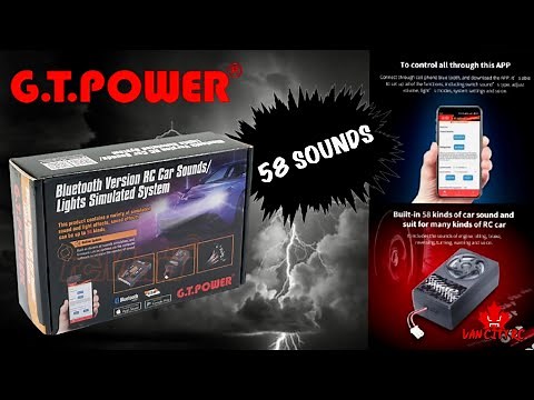 GT Power App Controlled RC Light & Sound System with 58 Preloaded Engine Sounds