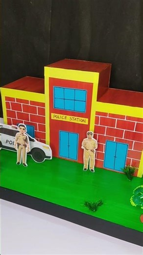 Police station 3d model | police station School project #schoolproject #science #shorts #project
