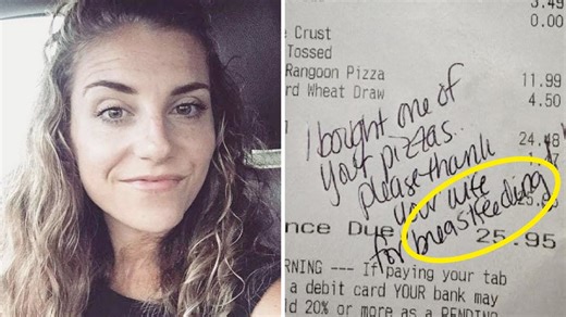 "Mom Breastfeeds In Bathroom, Waitress's Note To Husband Is Surprising"