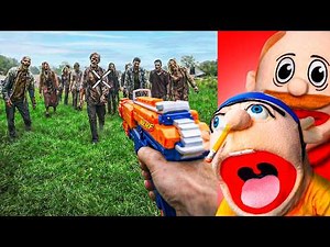 Jeffy Reacts to NERF ZOMBIES in REAL LIFE!