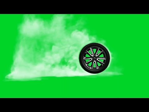Wheel Smoke Effects Green Screen Background Video HD Footage No Copyright