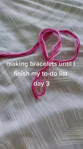 Creating Beautiful Bracelets with Pink and Purple Threads