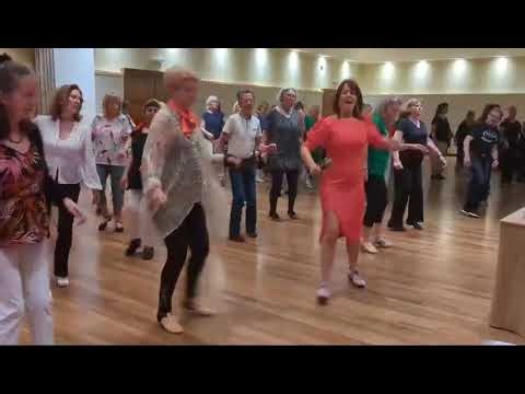 Mercy -- Line Dance Demonstration with Maggie Gallagher in Crete