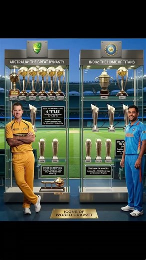 Australia vs India ICC Trophies Comparison (1983-2025) 🏏 | Dhoni vs Ponting Legacy