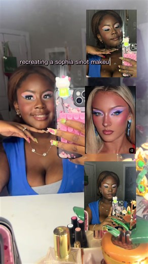 🌃🌅#sophiasinot #zaralarsson #midnightsungirlstrip #makeup @Zara Larsson @Sophia Sinot products used: primer: pov glaze it @Point of View Beauty eyebrows: nyx brow glue and nyx micro pencil (espresso) @NYX Professional Makeup concealer: maybeline instant age eraser (148) @Maybelline New York and elf hydrating camo concealer (deep cinnamon) @E.L.F Cosmetics eyeshadow/powder blush: beauty creations my little pony palette @Beauty Creations Cosmetics foundation: nyx soft glow skin tint (hazelnut bu