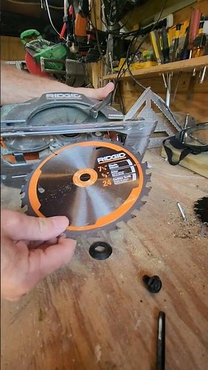 How to change the saw blade on a Rigid circular saw #shorts #Rigid