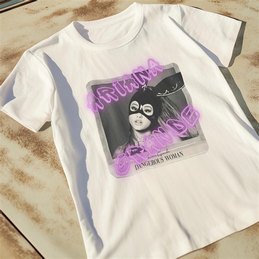 Ariana Grande Dangerous Woman Tshirt, Album Cover Shirt, Retro Rock Glow Tee, Bootleg Popstar Music Concert Top - Etsy Canada