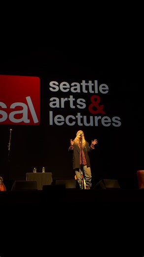 We’re all celebrating the 50th Anniversary of Patti Smith’s album ‘Horses’ today! 🎊 Last night, she performed selected songs in a sold out hall to audiences at Seattle Arts & Lectures. We’re sending Patti and Arthur Rimbaud love 🤍 #becausethenight #pattismith #pattismithhorses #rockandroll #seattle | Seattle Arts & Lectures
