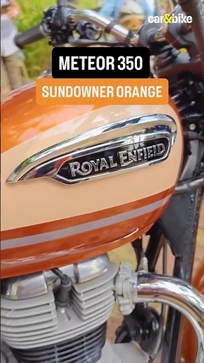RE Meteor 350 Sundowner 🍊 variant launched at ₹2.19 lakh, at #motoverse2025