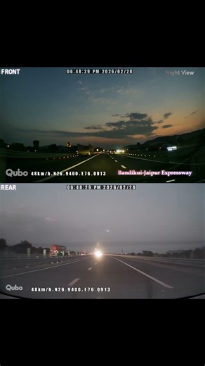 Jaipur Highway night drive recorded in 4K | Qubo pro Dashcam #shorts #dashcam #driving