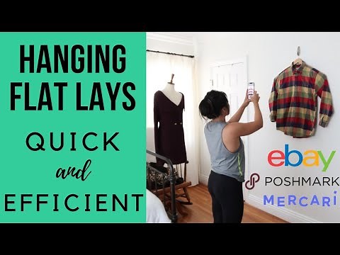 How to Take Hanging Flat Lay Photos Efficiently for ebay, Poshmark, and Mercari!