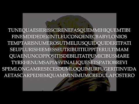 Horace: Ode 1.11 - Carpe Diem