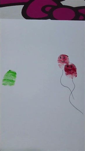 finger art,drawing ballon broken heart #shorts #art #drawing