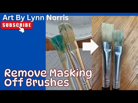 How to remove dried on masking fluid from brushes - watercolour painting