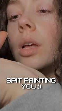 asmr spit painting you:) #asmr #shorts #asmrspitpainting