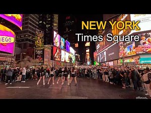 New York / Walking tour Times Square in the evening / NYC 4К 60fps