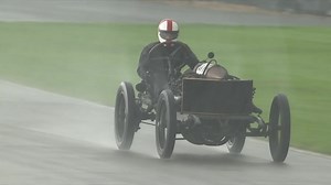One of the first-ever V8s can be seen on this Darracq 200hp. Weather protection, however, hadn't been invented yet! Watch the live-action here 👉 https://bit.ly/3DQtkAt #78MM | The Goodwood Revival