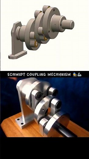 Schmidt coupling mechanism 🦾🧑‍🔧 #3danimation #animation #engineering #mechanical #3d #cad 🔥