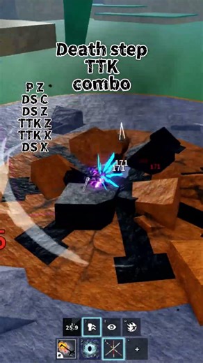 TTK + DEATH STEP one shot combo blox fruits! ТТК + ДЕАД СТЕП комбо блокс фрутс!