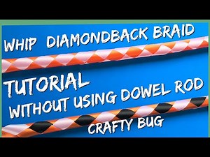 WHIP/ diamondback braid tutorial WITHOUT using a dowel rod; homecoming mum braids and chains