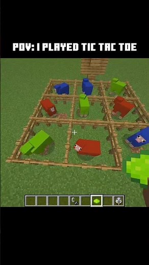 "I Played Tic Tac Toe in Minecraft 😳🎮" #minecraft