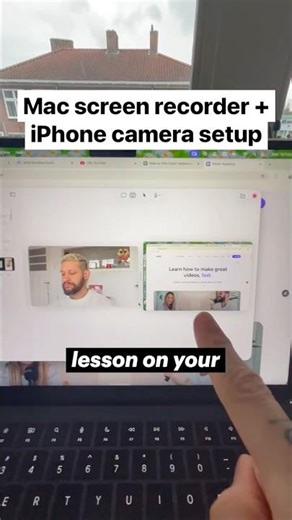 Mac screen recorder with iPhone camera for presentations