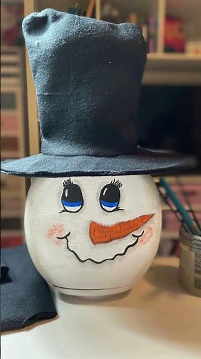 How to Make a Snowman from a Tide Pod Container (Easy Upcycled Christmas Craft)