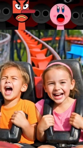 Sprunki Incredibox Kirby X Emoji 4 Riding On A Roller Coaster In Real life