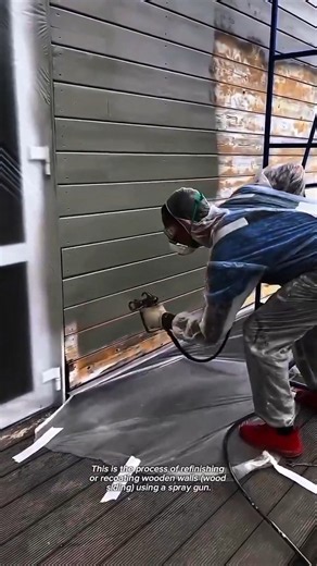Professional Wood Siding Spray Painting Process | Fast Exterior House Refinishing