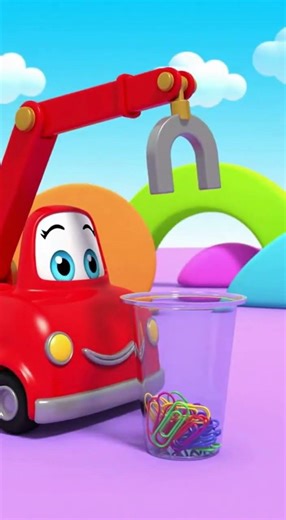 Magnet Car's Colorful Paper Clip Adventure