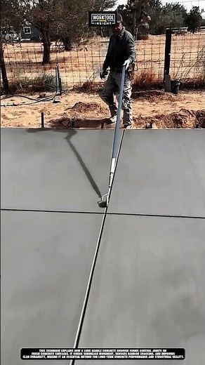 Creating Concrete Control Joints Using Long Handle Groover Tool | Best for Crack Control #tool