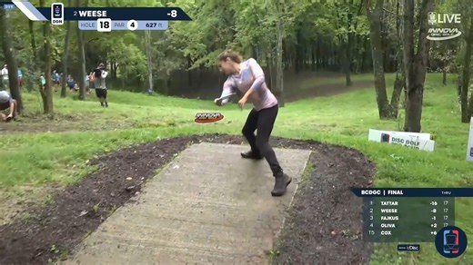 WHAT A RIP. Jessica Weese SENT this one, incredible throw incredible skip. 😤 | Disc Golf Pro Tour