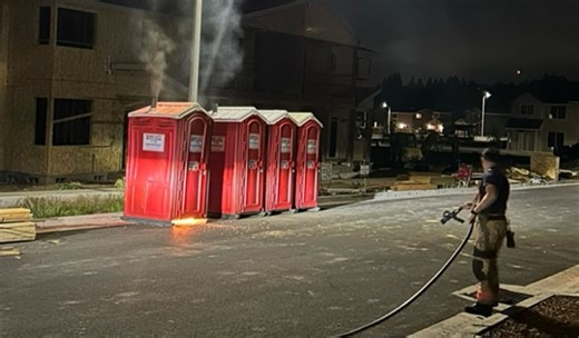 M-80 firework blows up Gresham portable toilet