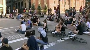 Hundreds of BLM, defund police protesters block busy Boston street